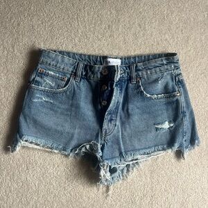 Zara high waisted denim shorts